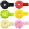 Wrapables Assorted Gerber Daisy Flower Hair Clips With Soft Stretchy Crochet Baby Headbands (24 Pack, 12 Flowers + 12 Headbands)